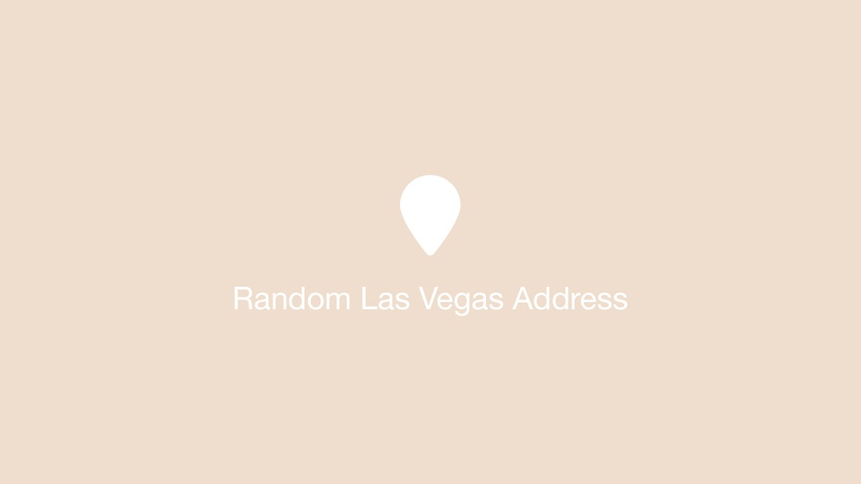 Random Las Vegas Address