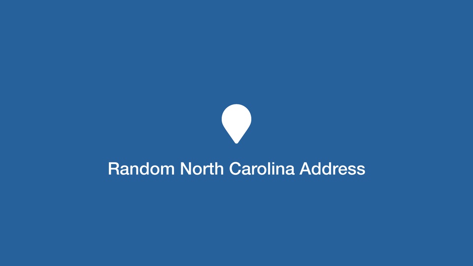 Random North Carolina Address