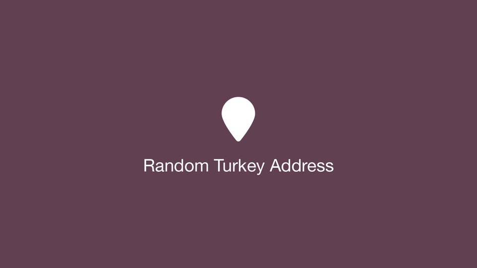 Random Turkey Address
