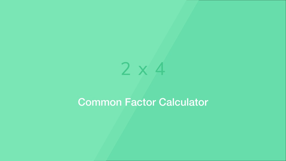 Common Factor Calculator