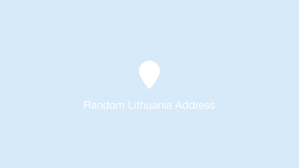 Random Lithuania Address