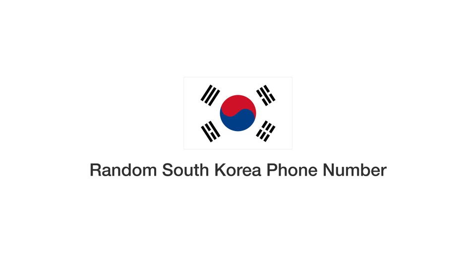 Random Korea Phone Number