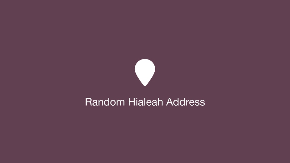 Random Hialeah Address