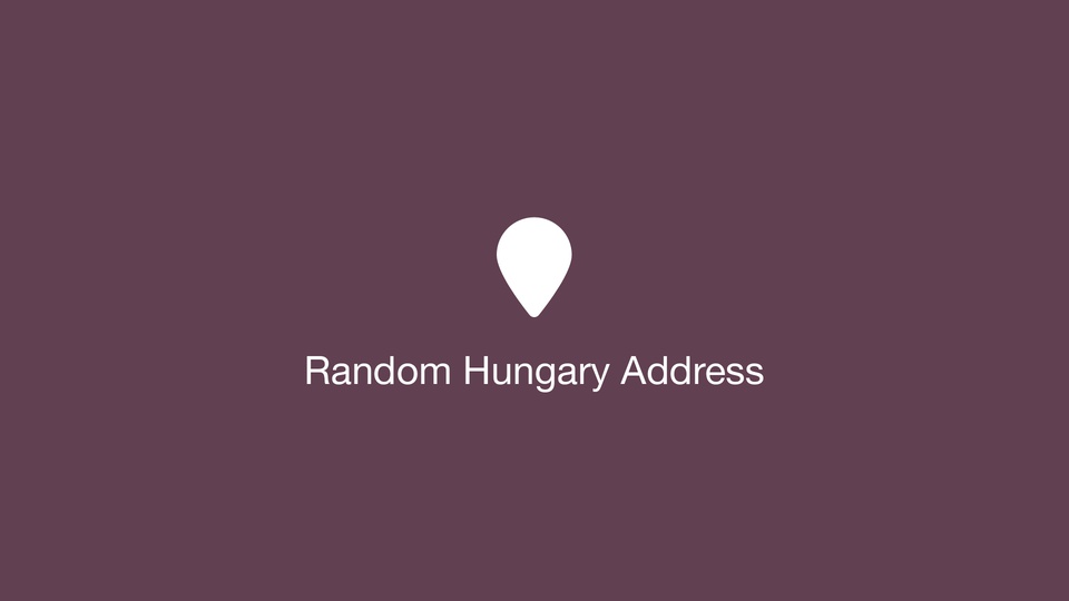 Random Hungary Address
