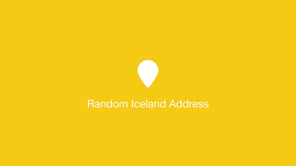 Random Iceland Address