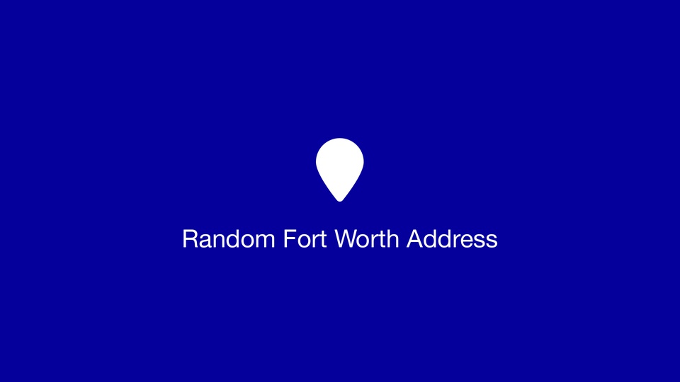 Random Fort Worth Address