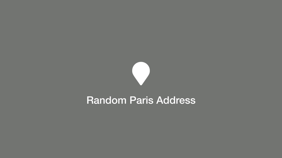 Random Paris Address
