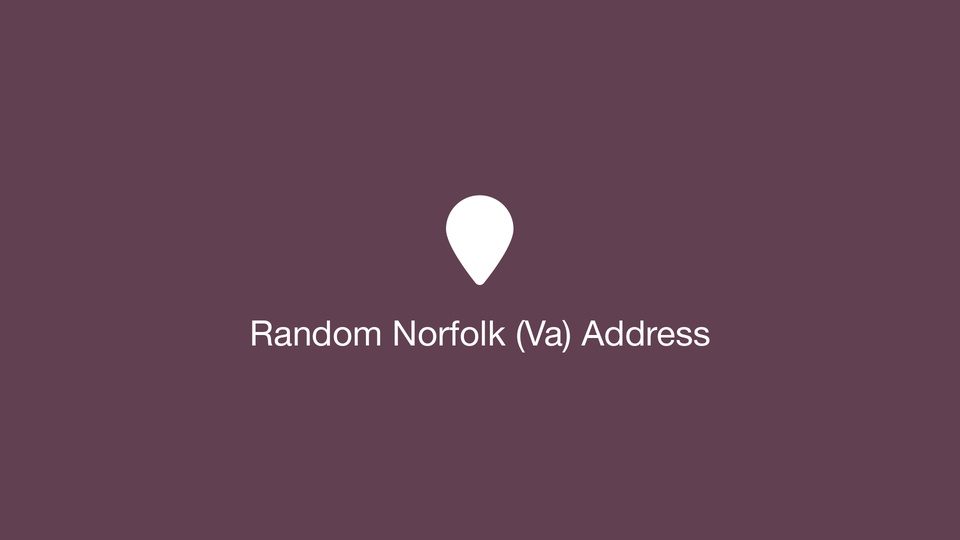 Random Norfolk (Va) Address