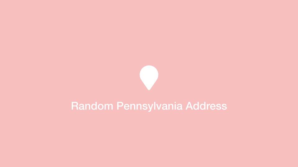 Random Pennsylvania Address