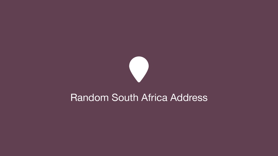 Random South Africa Address