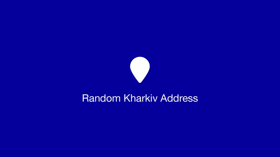 Random Kharkiv Address