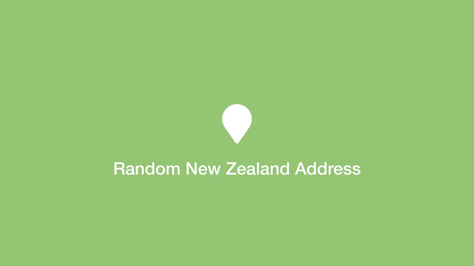 Random New Zealand Address