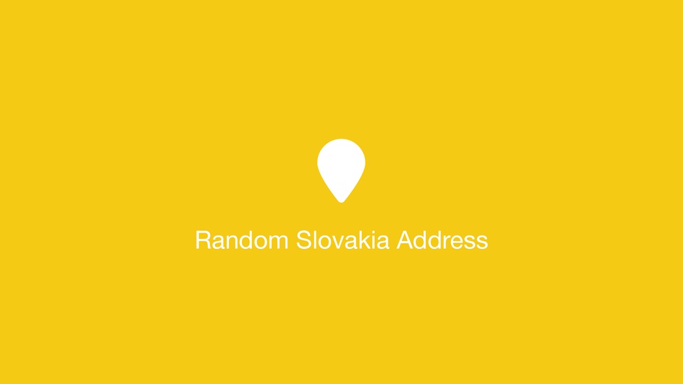 Random Slovakia Address