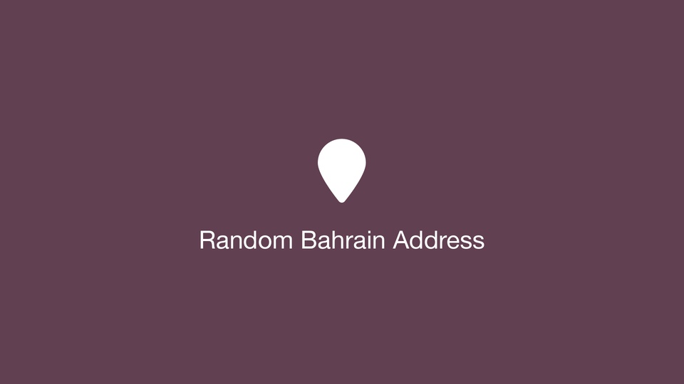 Random Bahrain Address