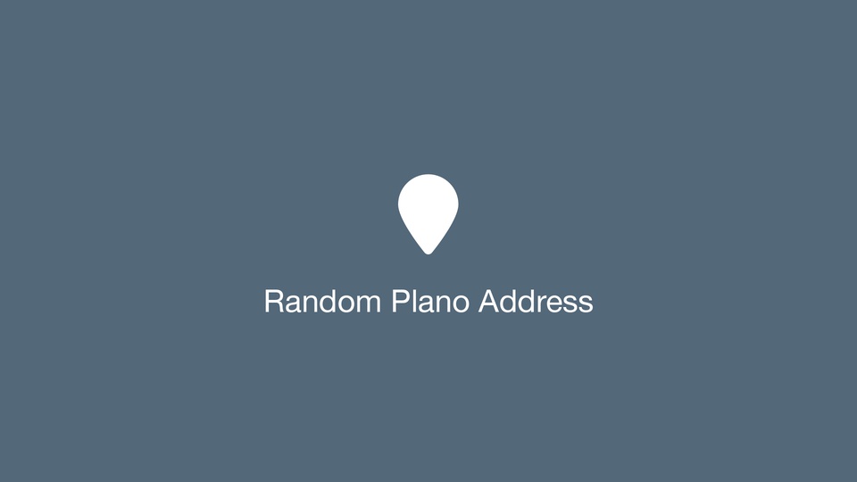 Random Plano Address