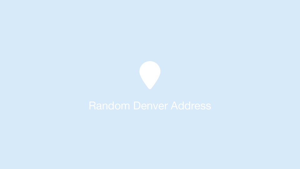 Random Denver Address