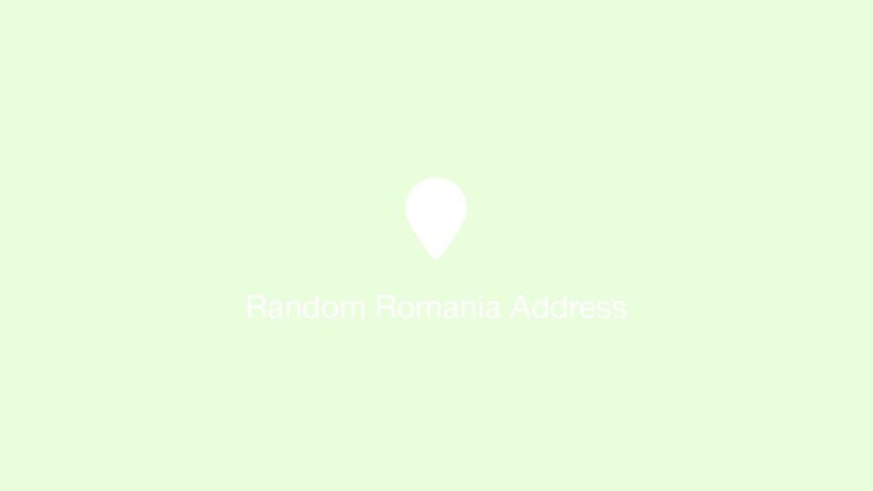 Random Romania Address