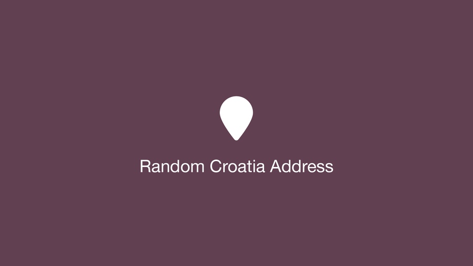 Random Croatia Address