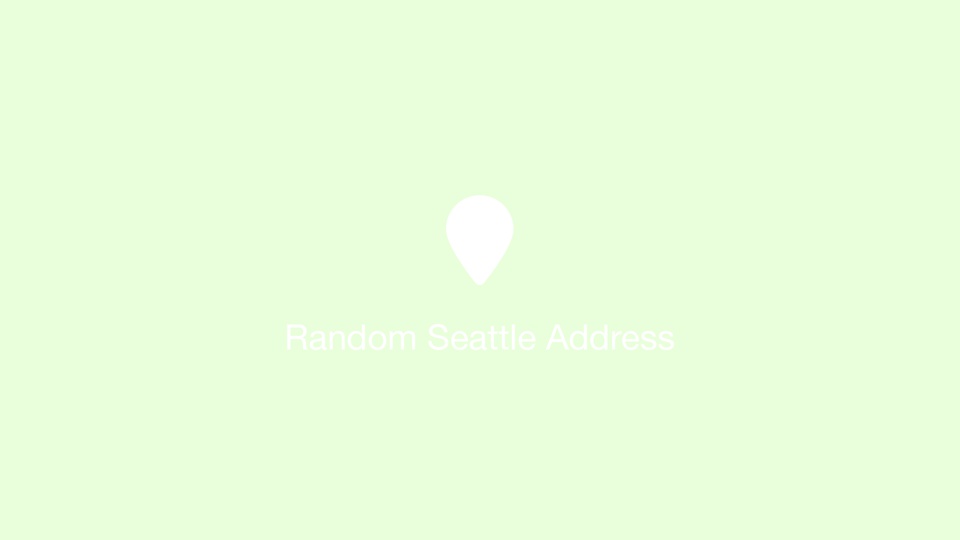 Random Seattle Address