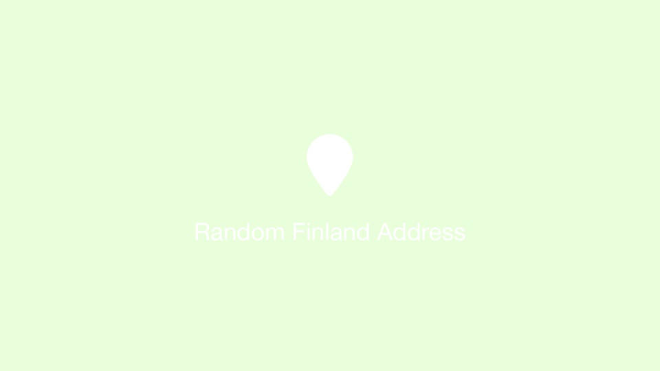Random Finland Address