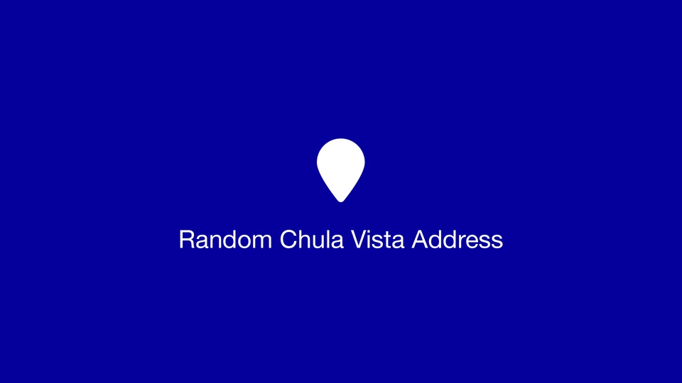 Random Chula Vista Address