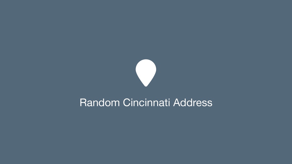 Random Cincinnati Address