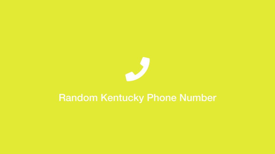 Random Kentucky Phone Number