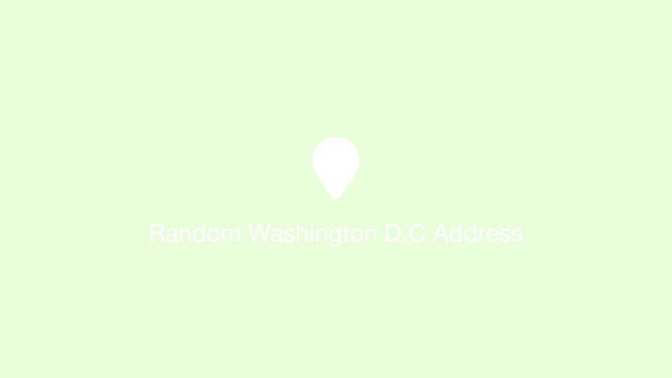 Random Washington D.C Address