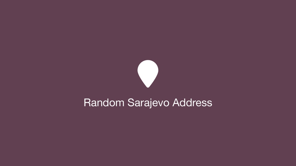 Random Sarajevo Address
