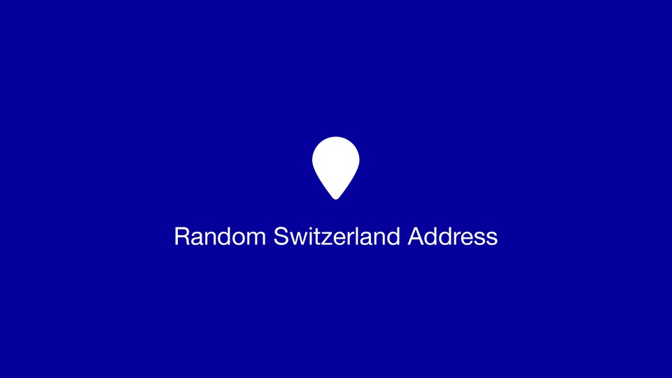 Random Switzerland Address