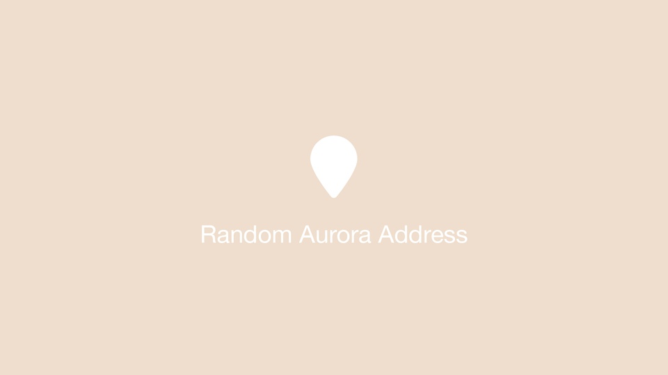 Random Aurora Address