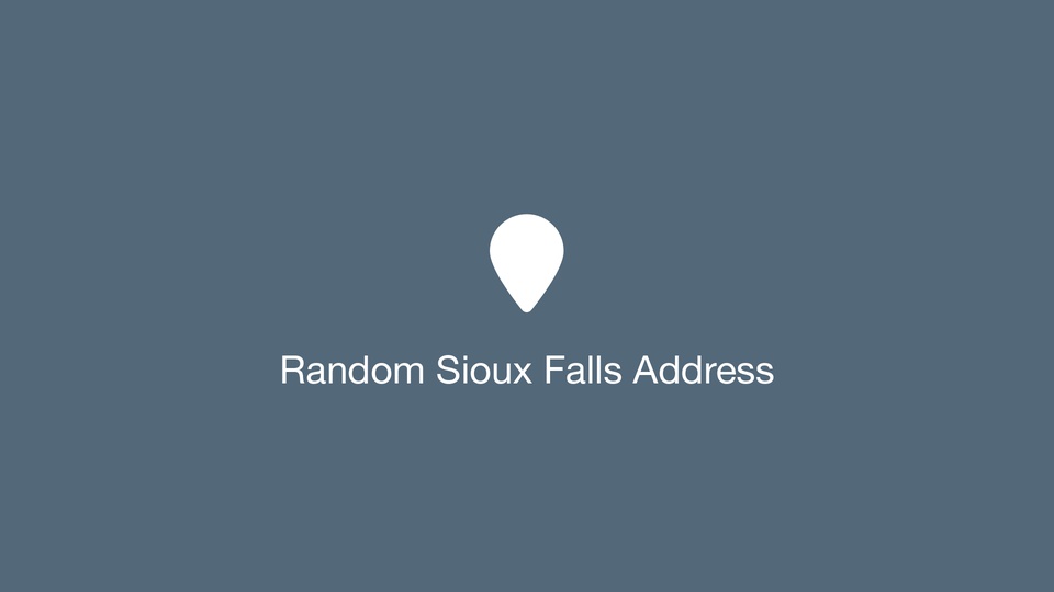 Random Sioux Falls Address