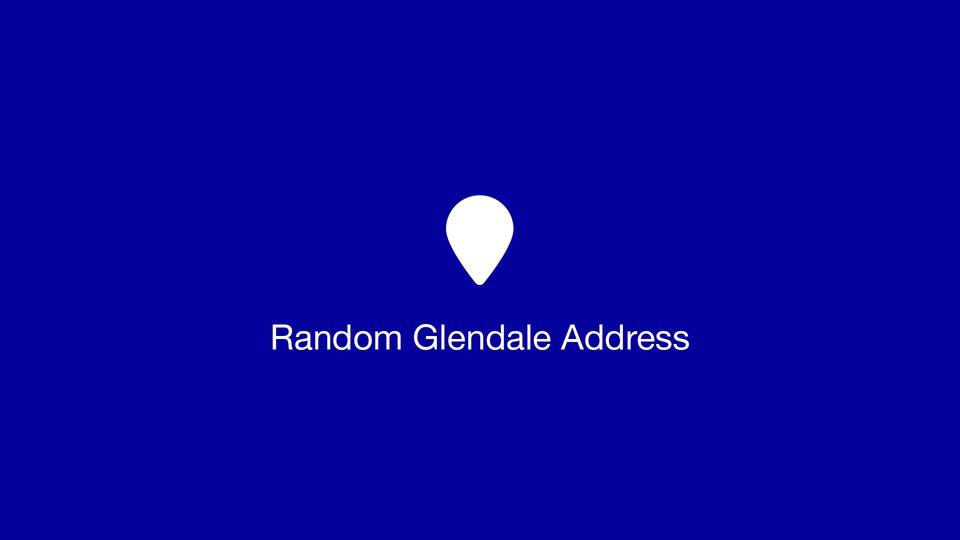 Random Glendale Address