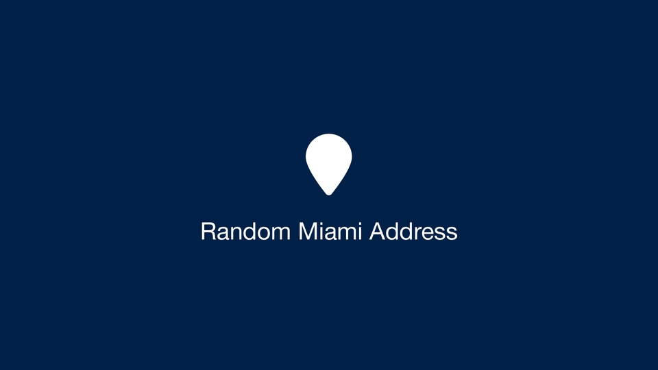 Random Miami Address