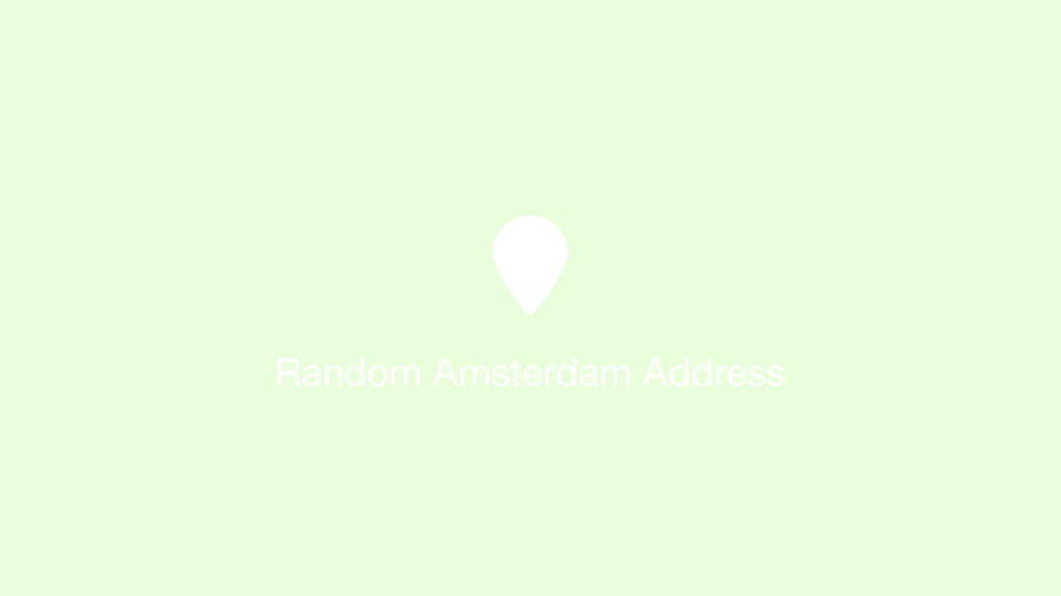 Random Amsterdam Address