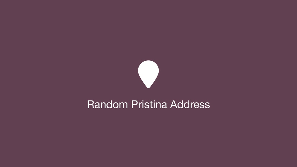 Random Pristina Address