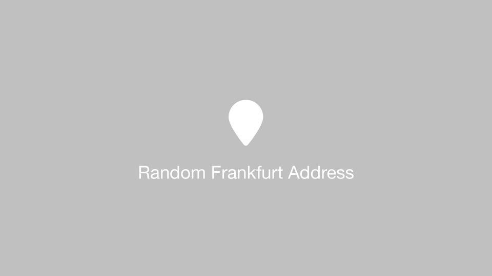 Random Frankfurt Address