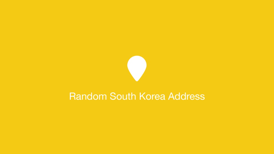 Random South Korea Address