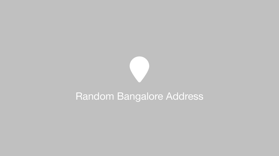 Random Bangalore Address