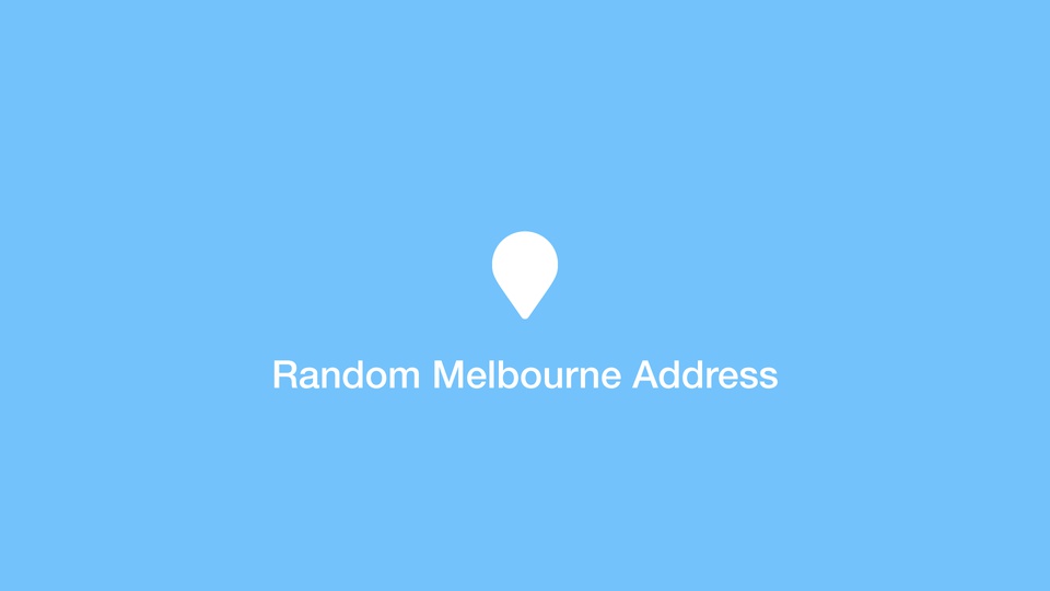 Random Melbourne Address