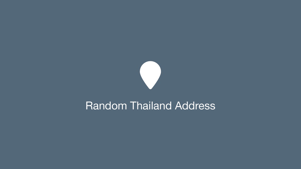 Random Thailand Address