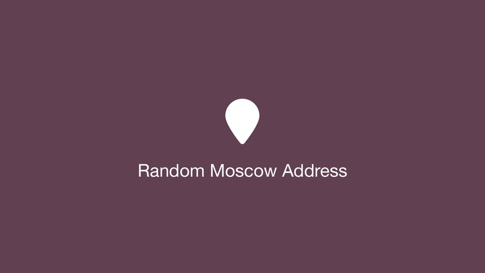 Random Moscow Address