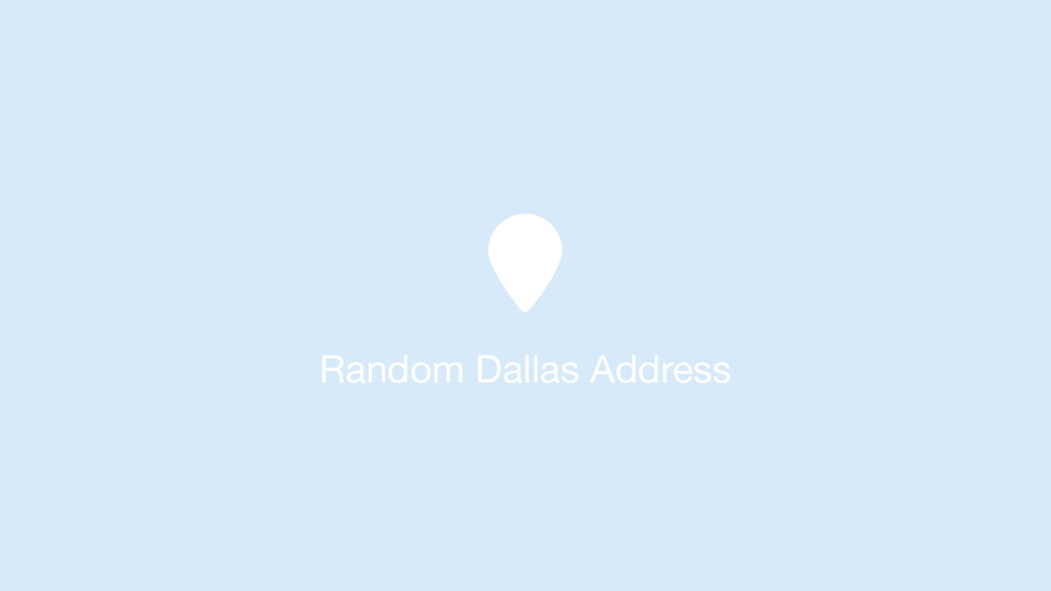 Random Dallas Address