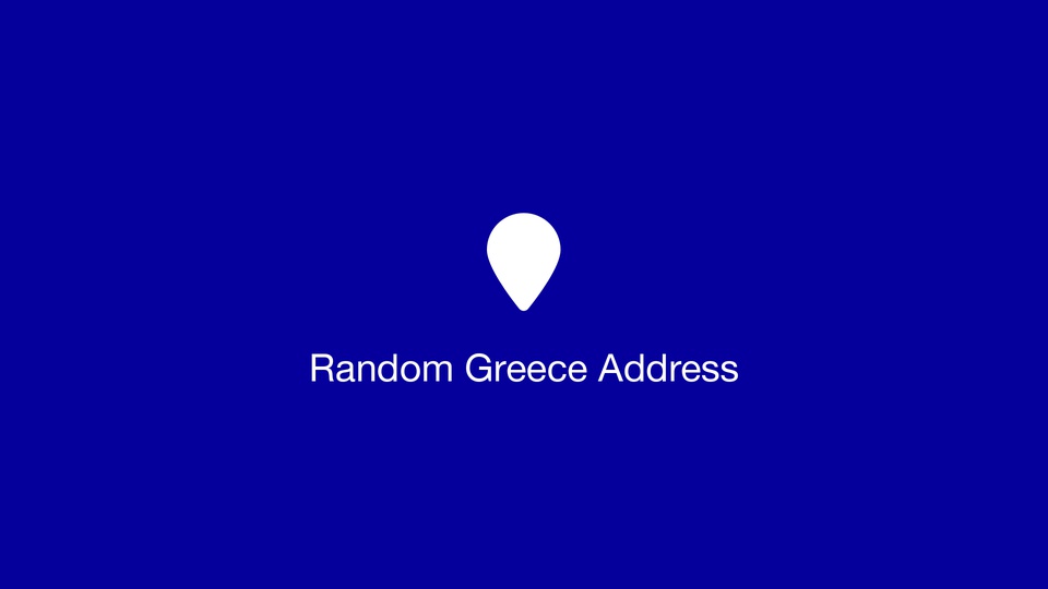 Random Greece Address