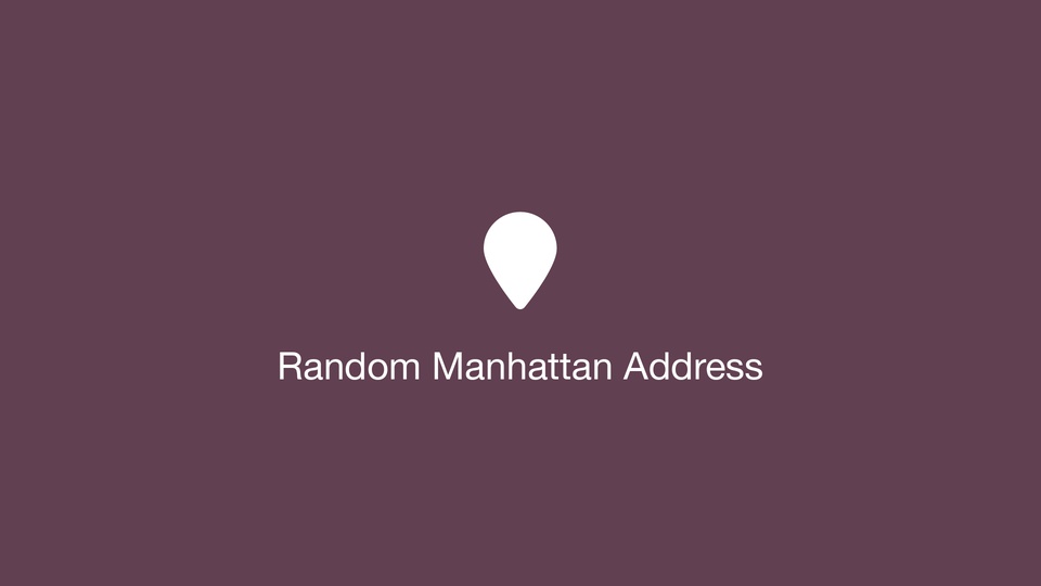 Random Manhattan Address