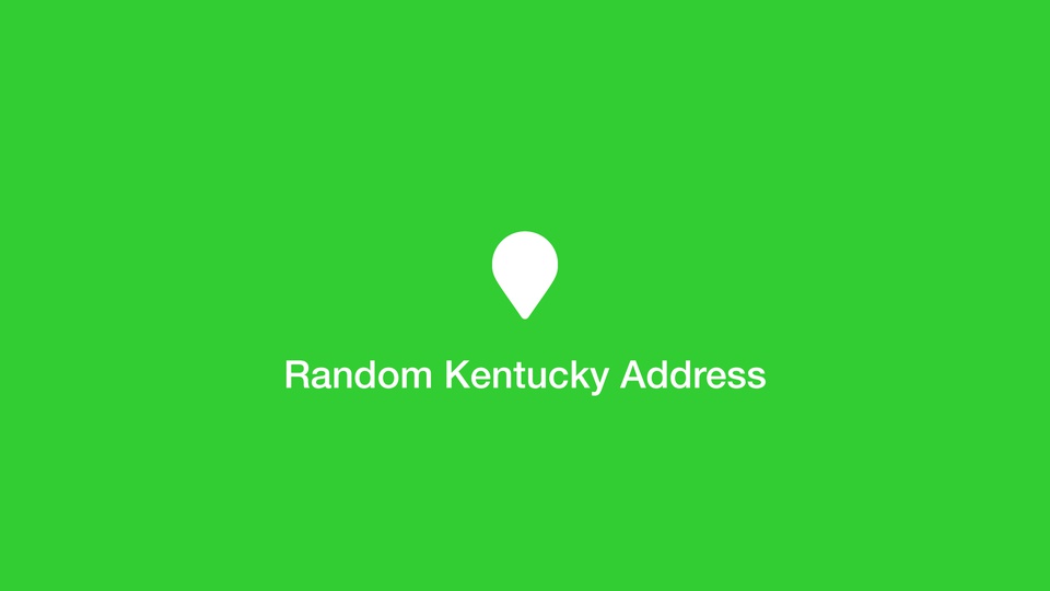 Random Kentucky Address