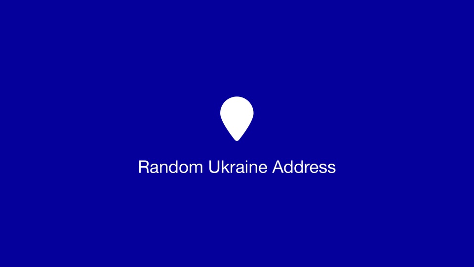 Random Ukraine Address