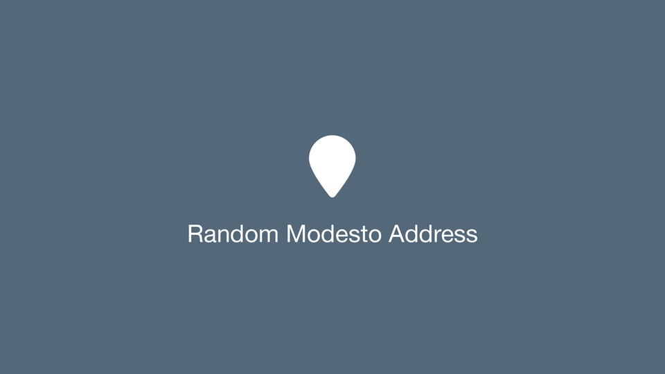 Random Modesto Address
