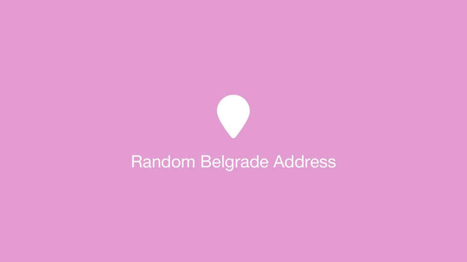 Random Belgrade Address