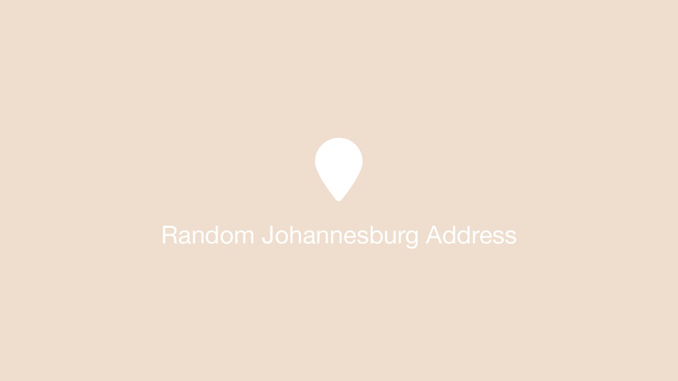 Random Johannesburg Address